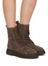 Figure View - Click To Enlarge - EQUIL - Cologne Leather Combat Boots