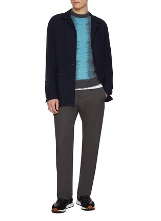 Figure View - Click To Enlarge - PIACENZA 1733 - Abstract Print Virgin Wool Sweater