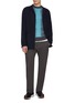 Figure View - Click To Enlarge - PIACENZA 1733 - Abstract Print Virgin Wool Sweater