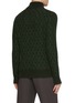 Back View - Click To Enlarge - PIACENZA 1733 - Turtleneck Ikat Pointe Cashmere Silk Blend Sweater