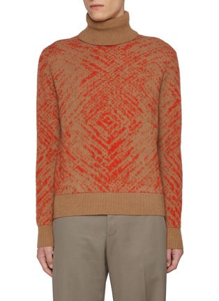 Main View - Click To Enlarge - PIACENZA 1733 - Contrast Turtleneck Virgin Wool Sweater