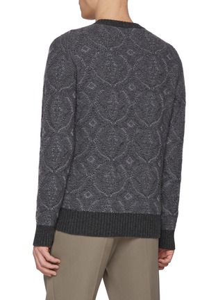 Back View - Click To Enlarge - PIACENZA 1733 - Contrast Edges Cashmere Sweater