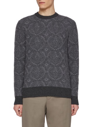 Main View - Click To Enlarge - PIACENZA 1733 - Contrast Edges Cashmere Sweater