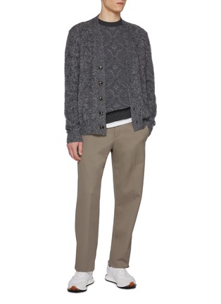 Figure View - Click To Enlarge - PIACENZA 1733 - Contrast Edges Cashmere Sweater