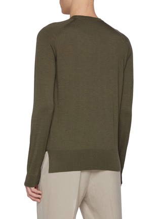 Back View - Click To Enlarge - PIACENZA 1733 - Raglan Sleeves Wool Silk Cashmere Sweater
