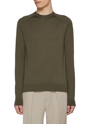 Main View - Click To Enlarge - PIACENZA 1733 - Raglan Sleeves Wool Silk Cashmere Sweater