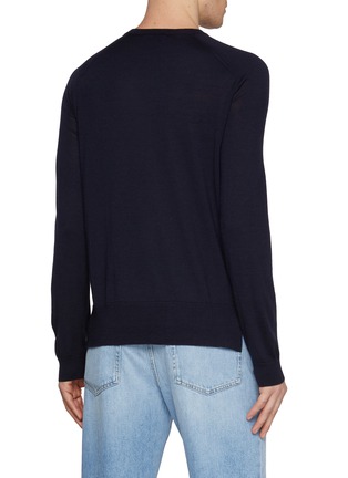 Back View - Click To Enlarge - PIACENZA 1733 - Slit Sides Wool Silk Cashmere Sweater