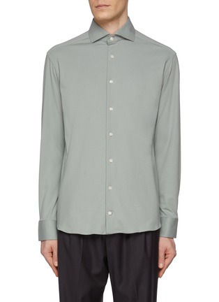 Main View - Click To Enlarge - ETON  - Cutaway Collar 4-Flex Stretch EA Solid Shirt