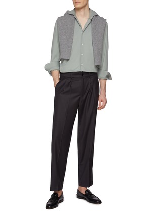 TAIGA TAKAHASHI | Lot. 104 Band Collar Cotton Shirt | Men | Lane Crawford