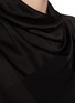  - BALMAIN - Drapped Collar Vichy Crepe Blouse