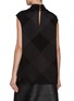 Back View - Click To Enlarge - BALMAIN - Drapped Collar Vichy Crepe Blouse