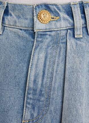  - BALMAIN - Asymmetric Denim Mid Length Skirt
