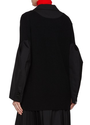 Back View - Click To Enlarge - SACAI - Two Toned Notch Lapel Jacket