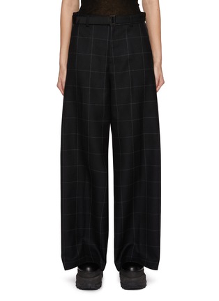 Main View - Click To Enlarge - SACAI - Side Panel Belted Wool Pants