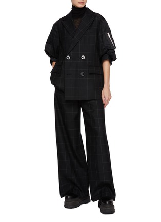 Figure View - Click To Enlarge - SACAI - Side Panel Belted Wool Pants