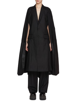 Main View - Click To Enlarge - SACAI - Pinstripe Single Breasted Cape