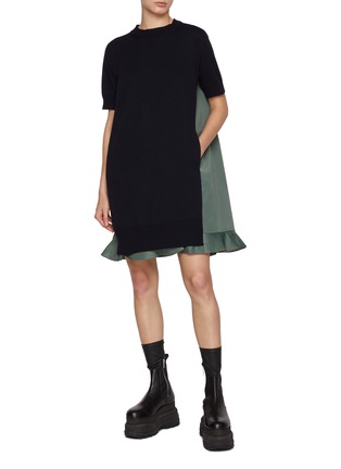 Figure View - Click To Enlarge - SACAI - Layered Hem Babydoll Dress