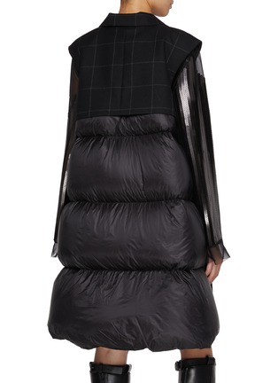 Back View - Click To Enlarge - SACAI - Hybrid Long Wool Puffer Vest