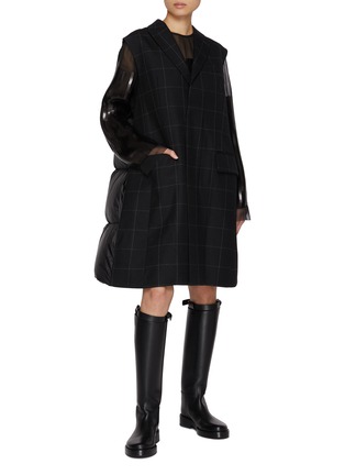 Figure View - Click To Enlarge - SACAI - Hybrid Long Wool Puffer Vest