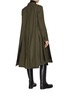 Back View - Click To Enlarge - SACAI - Chalk Stripe Multi-slit Single Breasted Wool Coat