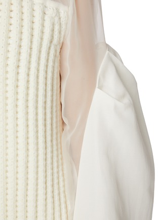  - SACAI - Hybrid Knit Chiffon Dress