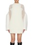 Main View - Click To Enlarge - SACAI - Hybrid Knit Chiffon Dress
