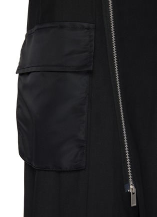  - SACAI - Asymmetrical Zip Pleated Midi Skirt