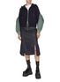 Figure View - Click To Enlarge - SACAI - Hybrid Sponge Sweat Hoodie