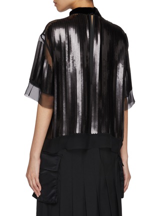 Back View - Click To Enlarge - SACAI - Sequin Chiffon Top