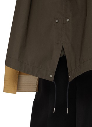  - SACAI - Chalk Stripe Hybrid Wool Trench Coat