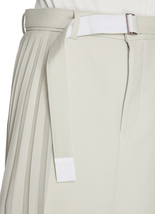  - SACAI - Side Pleated Wool Midi Skirt