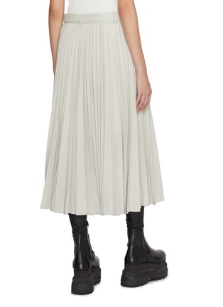 Back View - Click To Enlarge - SACAI - Side Pleated Wool Midi Skirt