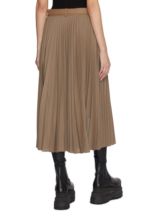 Back View - Click To Enlarge - SACAI - Side Pleated Wool Midi Skirt