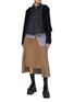 Figure View - Click To Enlarge - SACAI - Side Pleated Wool Midi Skirt