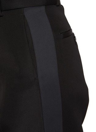  - SACAI - Belted Wide Leg Silk Cotton Trousers