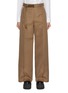 Main View - Click To Enlarge - SACAI - Belted Wide Leg Silk Cotton Trousers