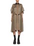 Main View - Click To Enlarge - SACAI - Windowpane Flowy Satin Dress