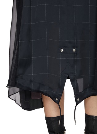  - SACAI - Windowpane Flowy Dress