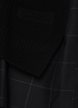  - SACAI - Two Toned Hybrid Cardigan Blazer