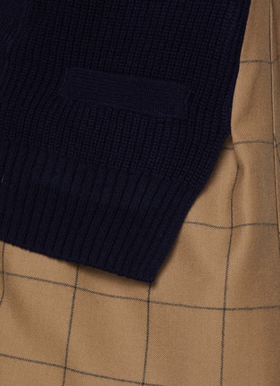  - SACAI - Two Toned Hybrid Cardigan Blazer
