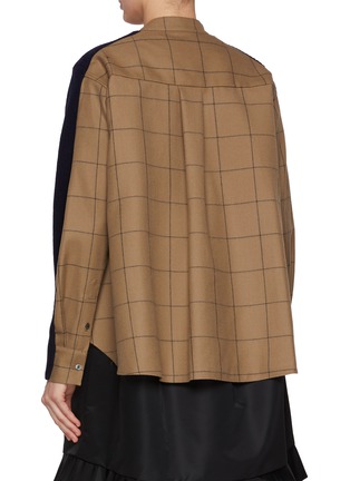 Back View - Click To Enlarge - SACAI - Two Toned Hybrid Cardigan Blazer