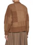 Back View - Click To Enlarge - SACAI - Patchwork Zip Up Knit Cardigan