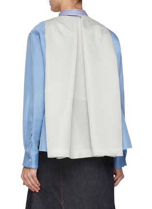 Back View - Click To Enlarge - SACAI - Three Toned Hybrid Sculpted Shirt