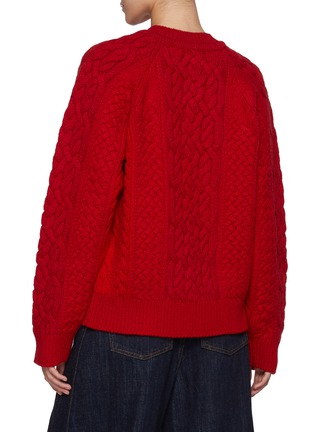Back View - Click To Enlarge - BARRIE - Cable Knit Chunky Cardigan