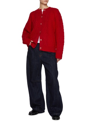 Figure View - Click To Enlarge - BARRIE - Cable Knit Chunky Cardigan