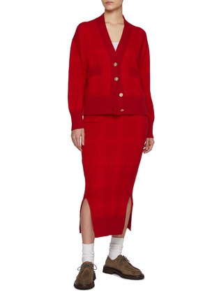 Figure View - Click To Enlarge - BARRIE - Timeless Checked Midi Skirt