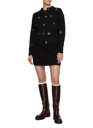 Figure View - Click To Enlarge - BARRIE - Cashmere Denim Miniskirt