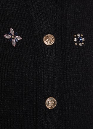  - BARRIE - Embroidered Flowers Chunky Cardigan