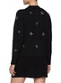 Back View - Click To Enlarge - BARRIE - Embroidered Flowers Chunky Cardigan