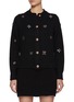 Main View - Click To Enlarge - BARRIE - Embroidered Flowers Chunky Cardigan